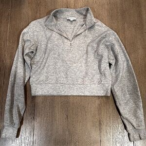 Gianni Bini Gray Quarter-Zip Women's Top